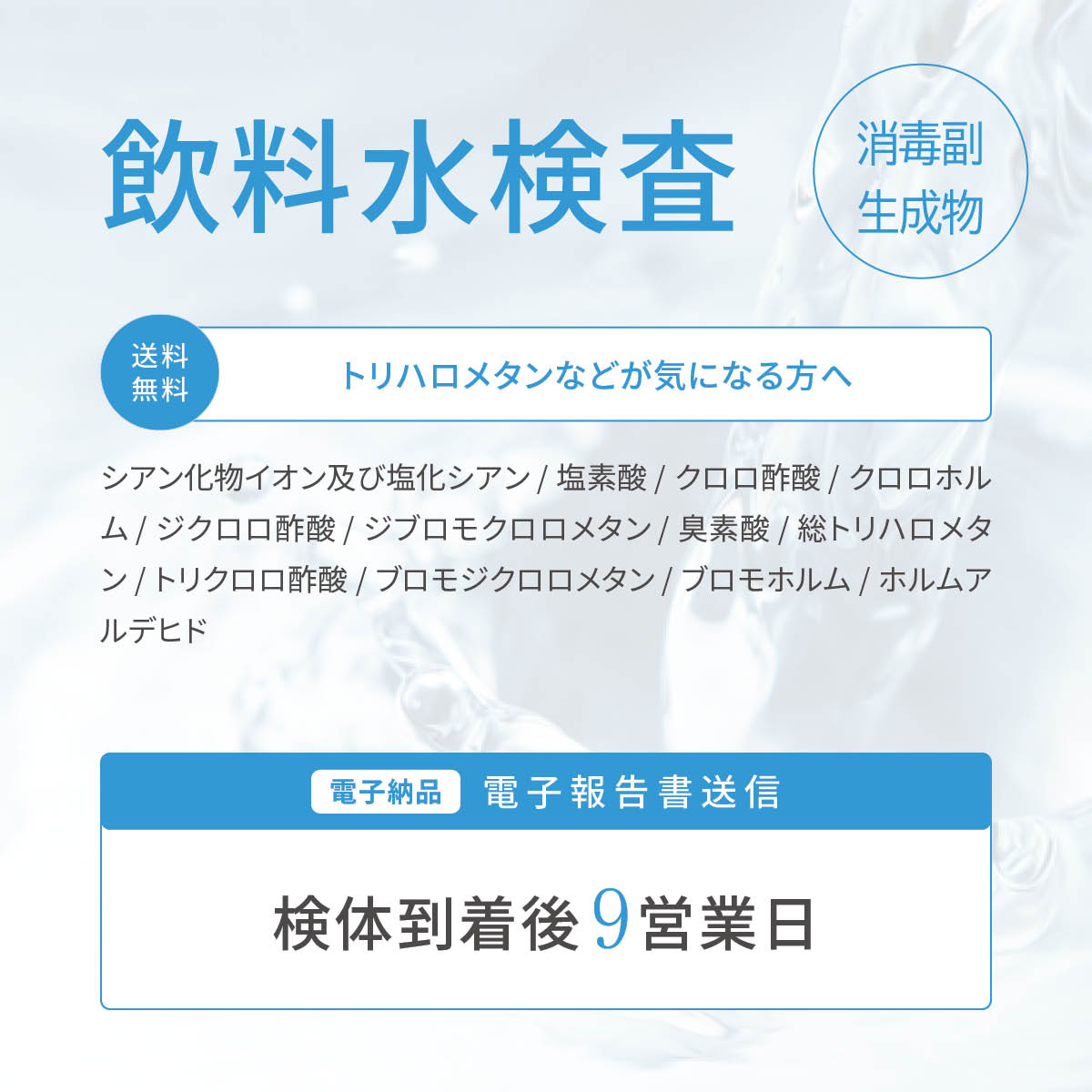 水質検査【消毒副生成物検査セット】