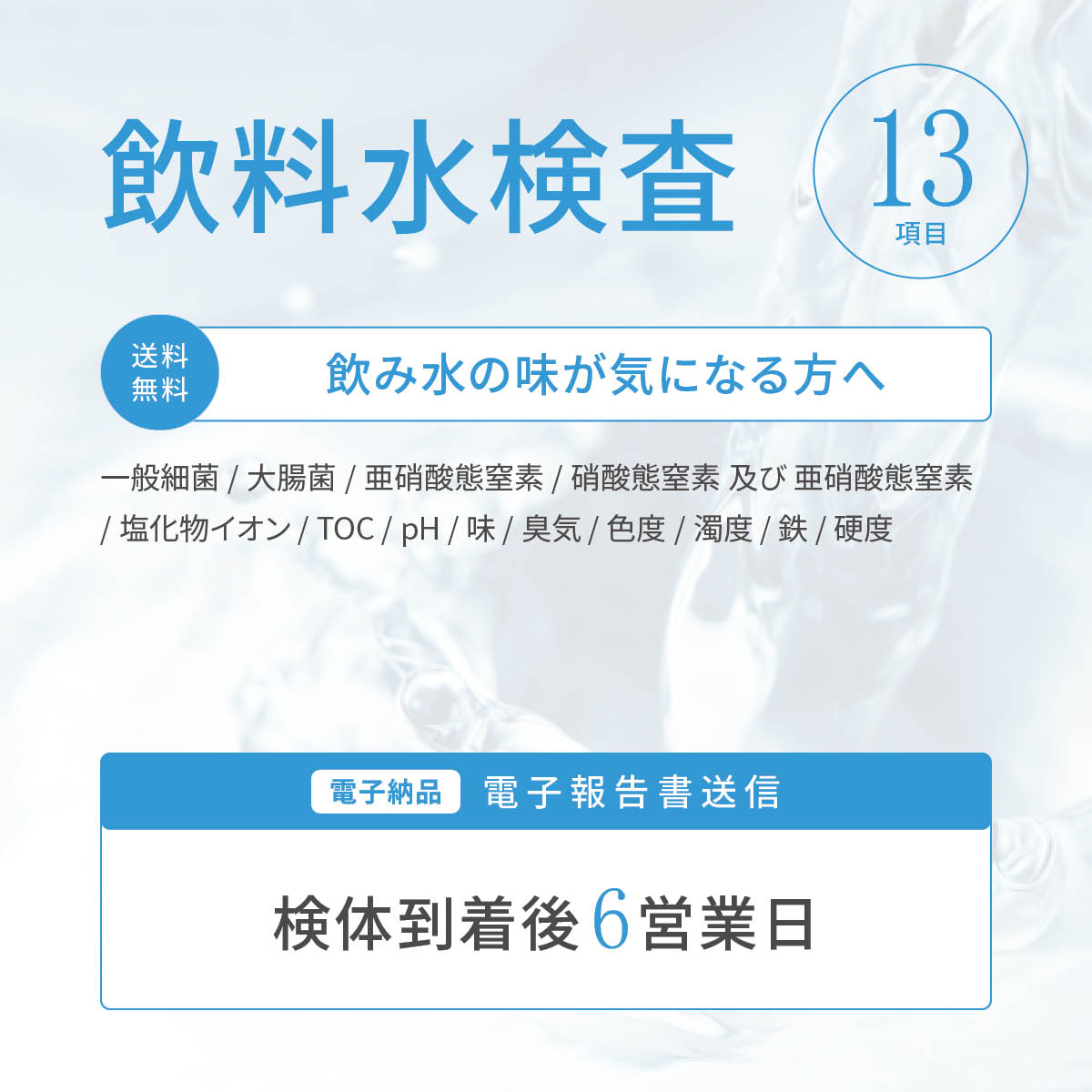 水質検査【13項目検査セット】