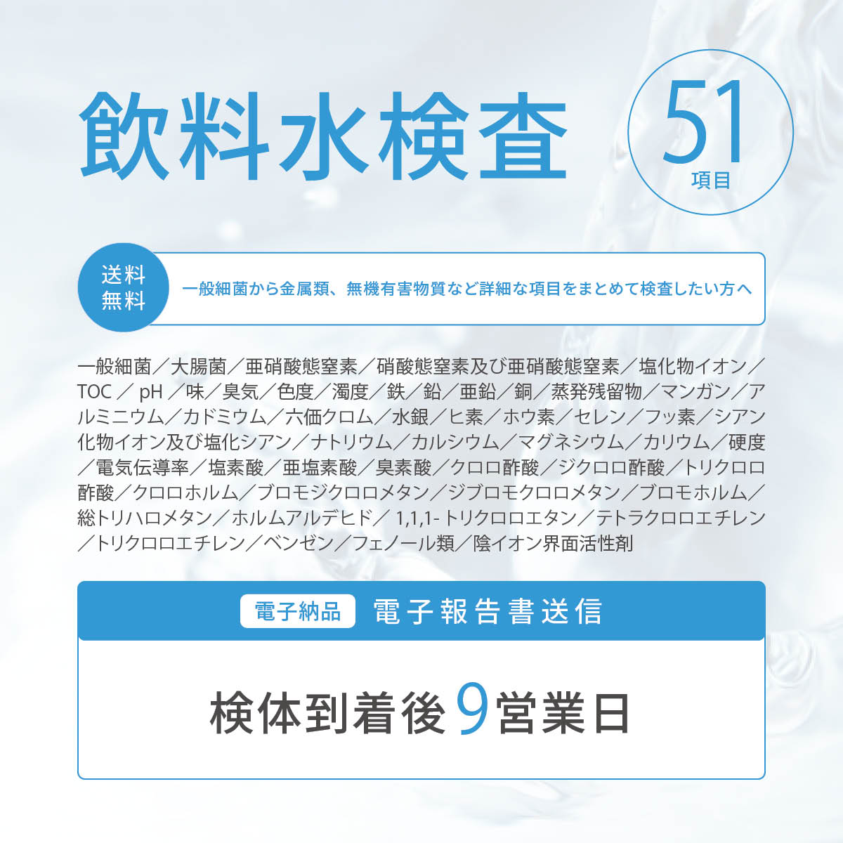 水質検査【51項目検査セット】